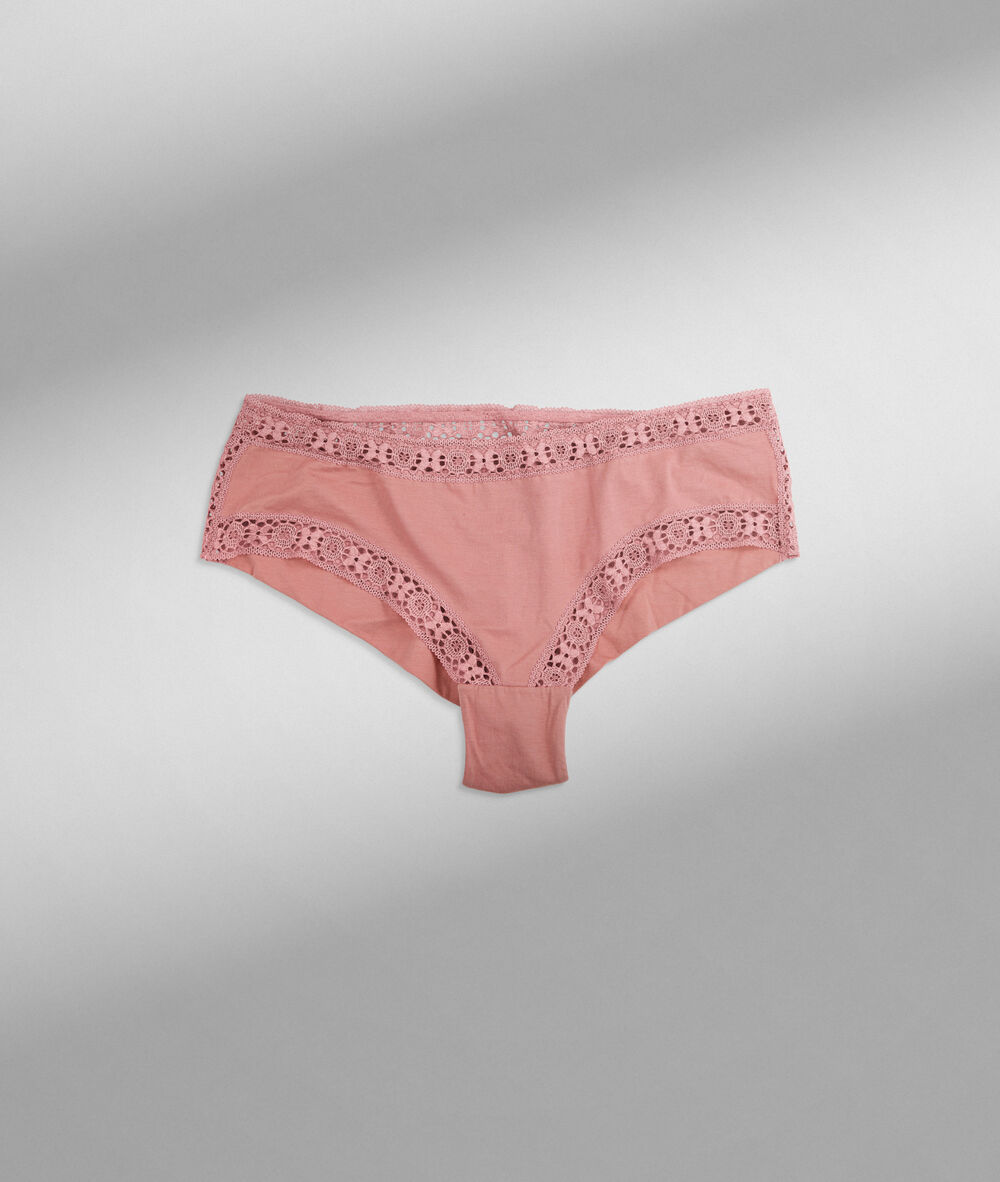 Shorty en pur coton responsable vieux rose ninon make up.