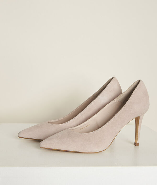 Escarpins en cuir velours nude Kelly | 1-2-3 Escarpins en cuir velours nude Kelly PhotoZ | 1-2-3