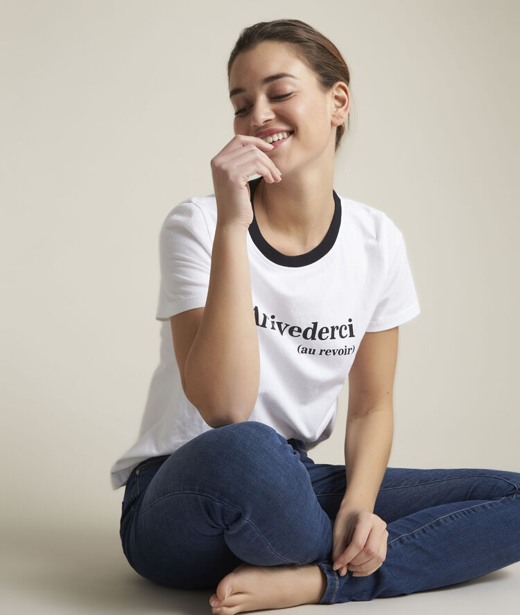 Tee-shirt en coton biologique rivale blanc.