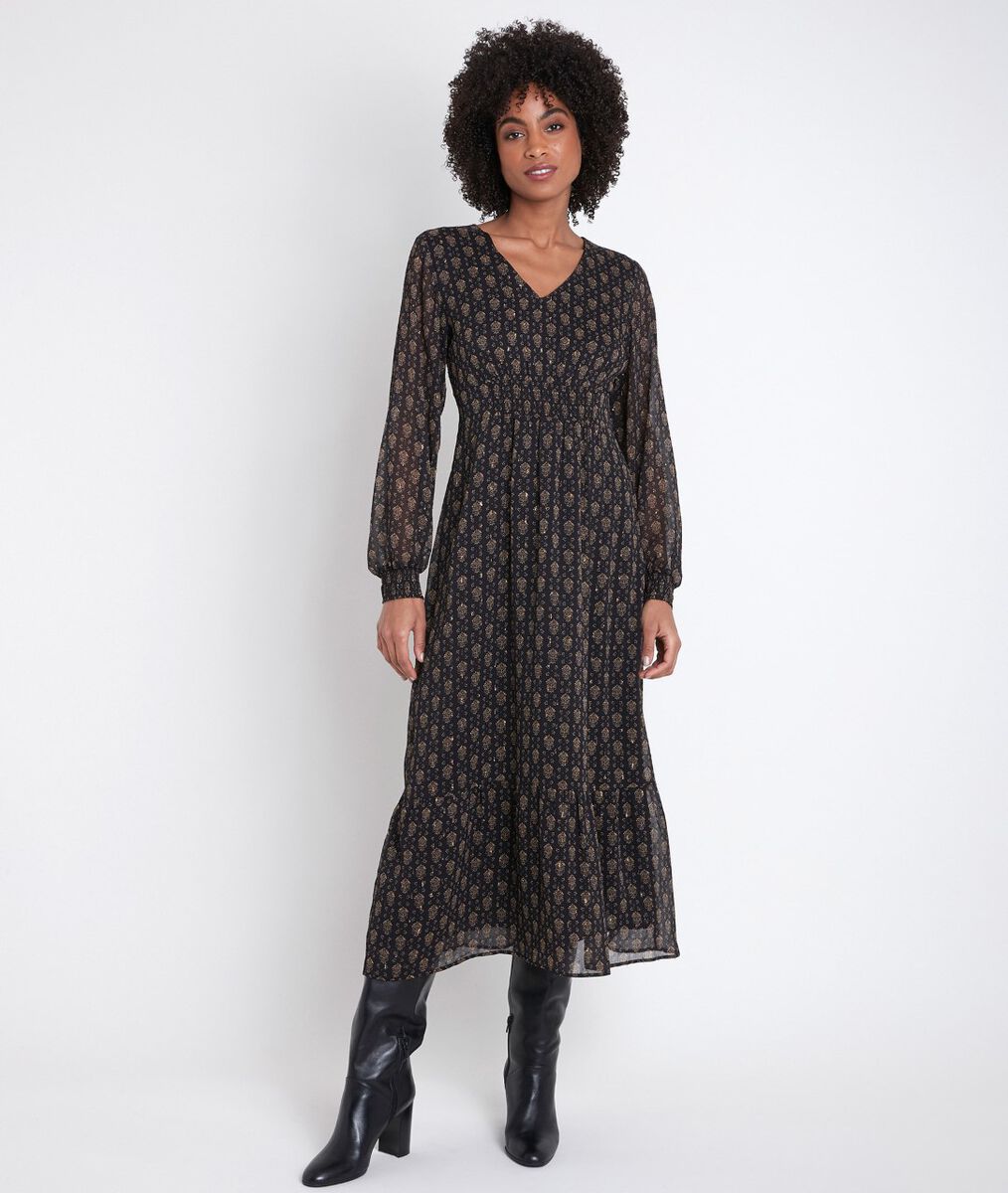 Robe imprimée asymétrique Ninon | 1-2-3 Robe imprimée asymétrique Ninon PhotoZ | 1-2-3