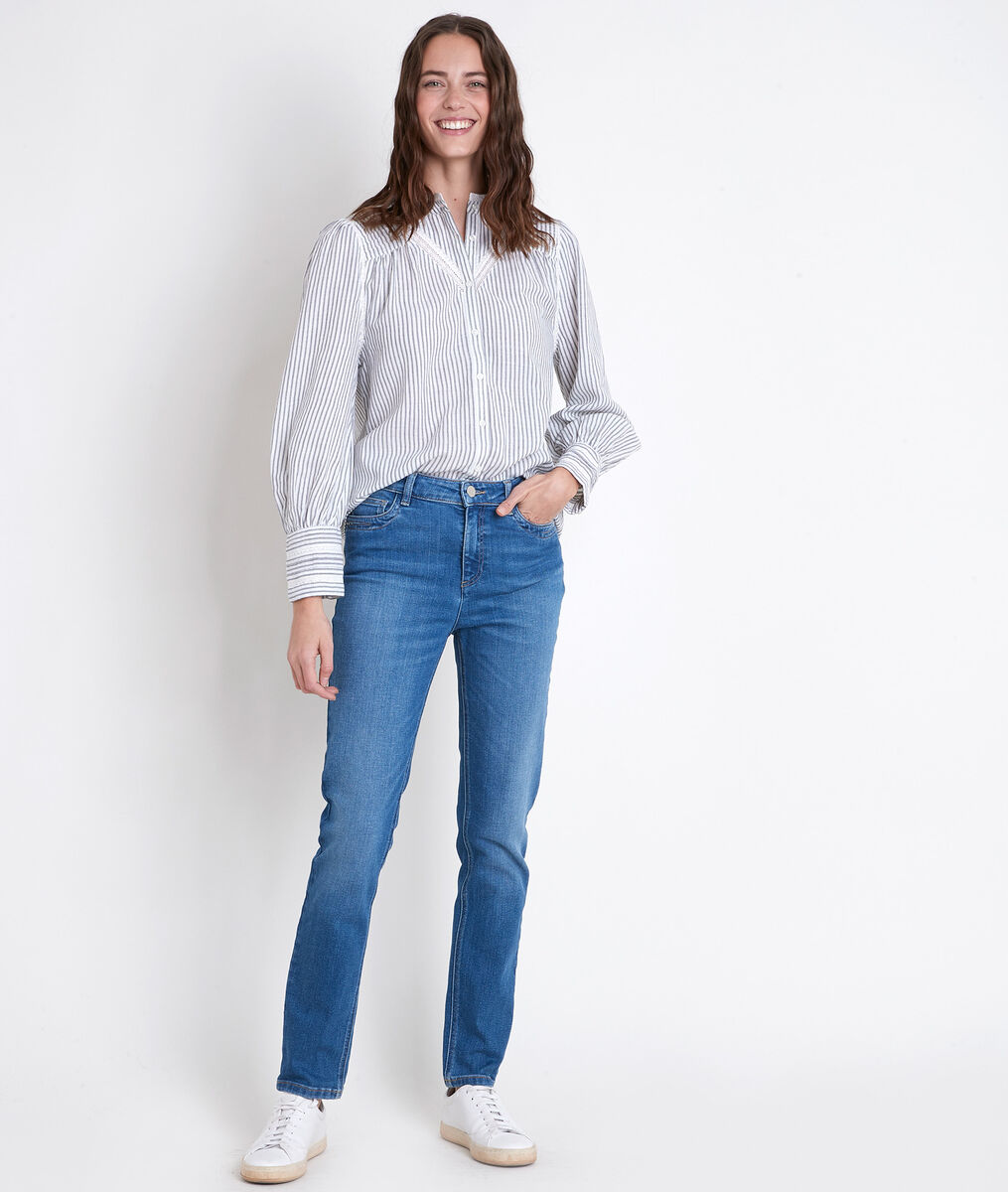 Blouse brodée rayée Johana | 1-2-3 Blouse brodée rayée Johana PhotoZ | 1-2-3