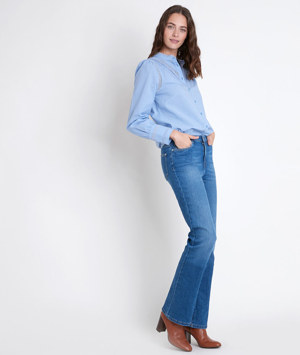 Lavendelblaue bestickte Bluse aus Baumwolle Johana | 1-2-3 Lavendelblaue bestickte Bluse aus Baumwolle Johana PhotoZ | 1-2-3