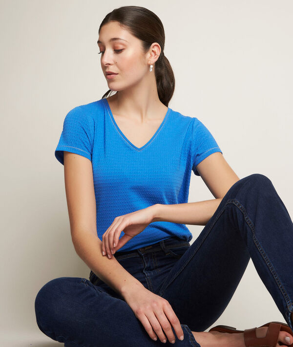Tee-shirt bleu Reglisse | 1-2-3 Tee-shirt bleu Reglisse PhotoZ | 1-2-3