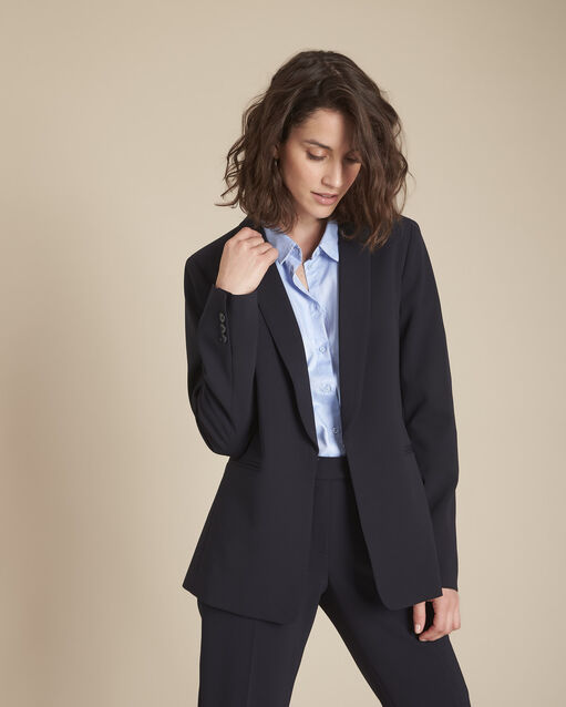 Veste marine microfibre col chale stella marine.