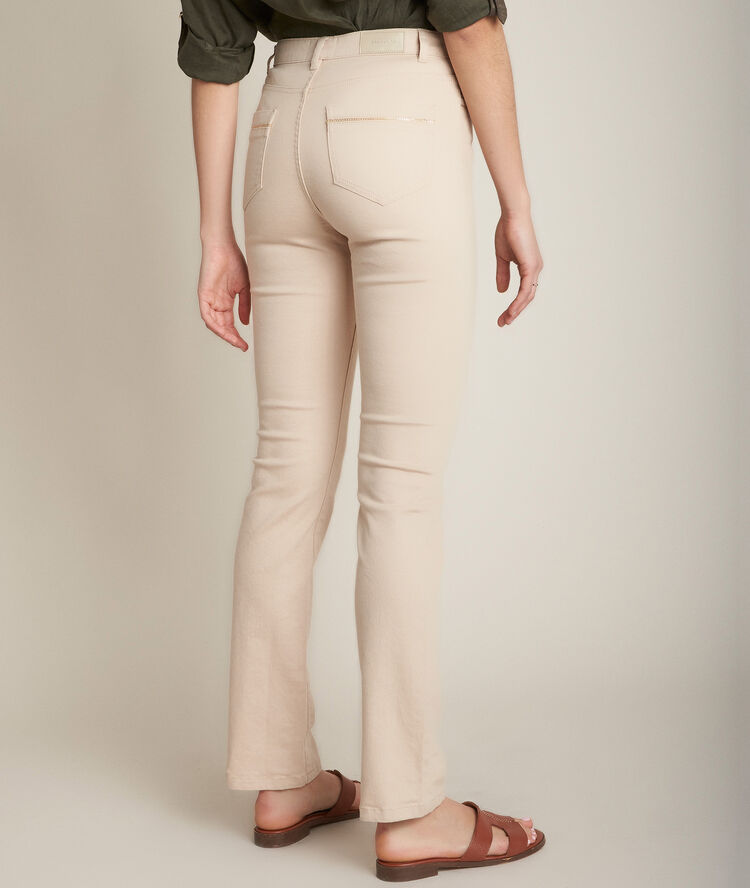 L'original 123 : jean droit beige sonia chaux.