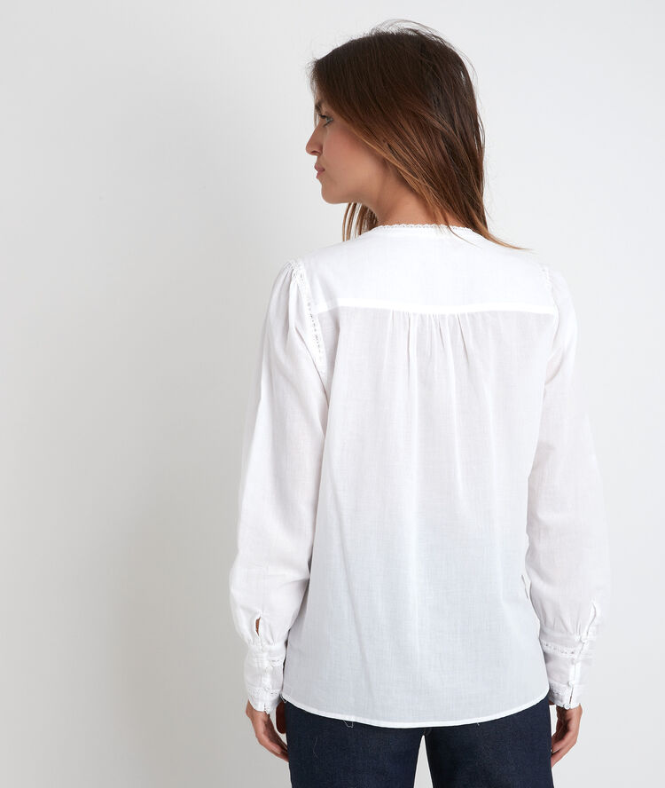 Blouse en dentelle johana ecru.