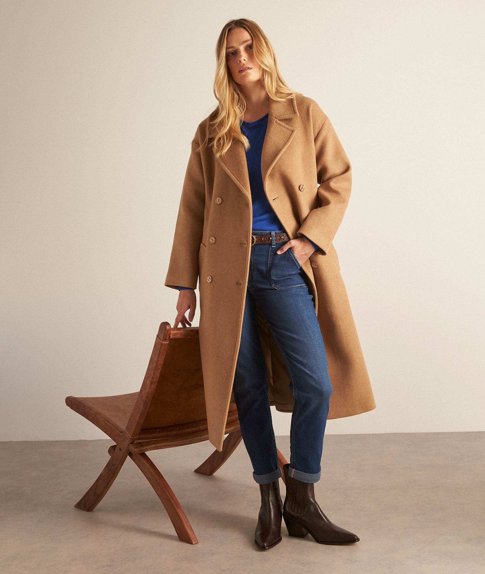 manteau camel maison 123