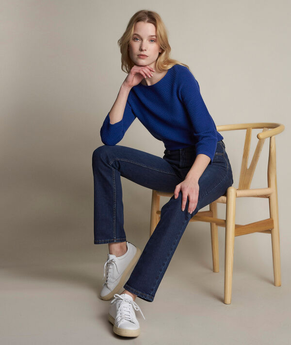 Pull cobalt col bateau Delta | 1-2-3 Pull cobalt col bateau Delta PhotoZ | 1-2-3