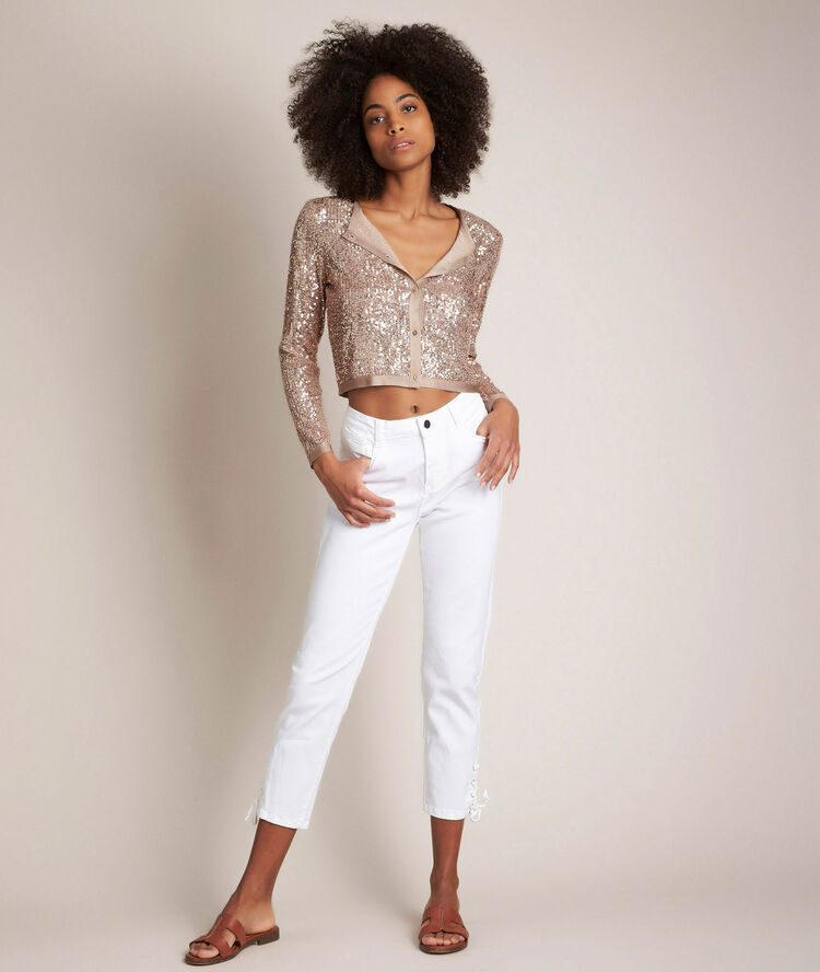 Gilet court sequins rock buvard.