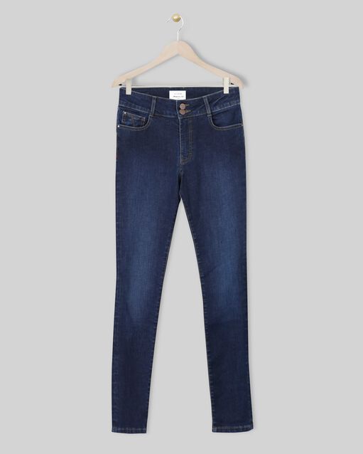 L'iconique slim brut used recyclé silvia indigo fonce.