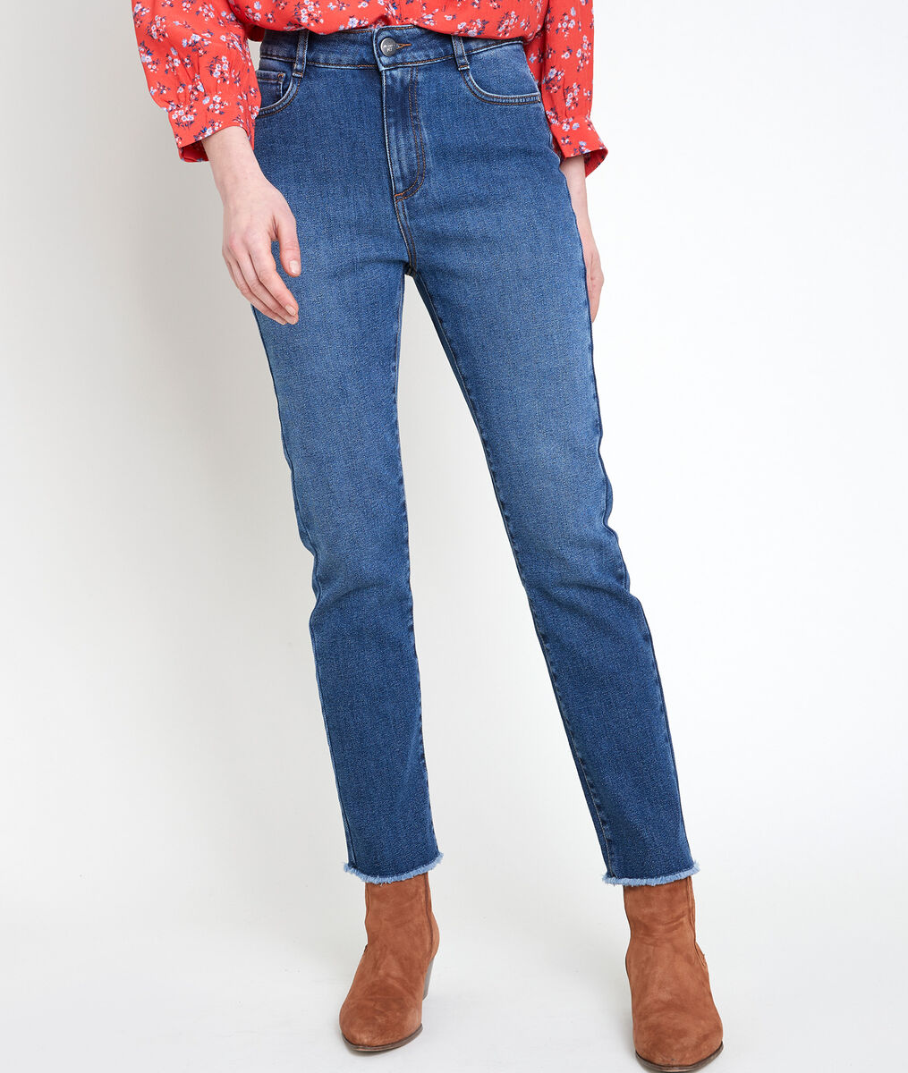 Jean droit raw cut en coton recyclé Patience | 1-2-3 Jean droit raw cut en coton recyclé Patience PhotoZ | 1-2-3