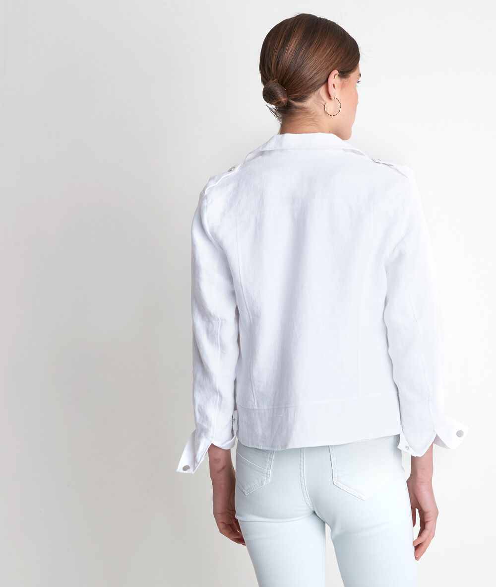 Blouson en lin blanc tommy blanc.