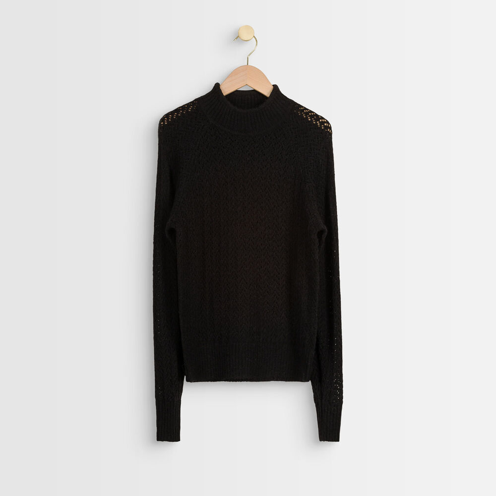Pull ajouré noir rima noir.