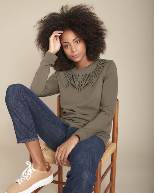 Sweat kaki ajouré Camargue (2) - Maison 123