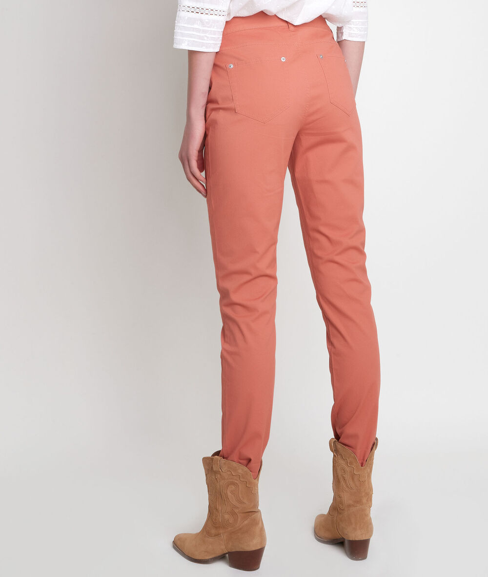 Oranjerode straight-fit broek van katoen francis make up.