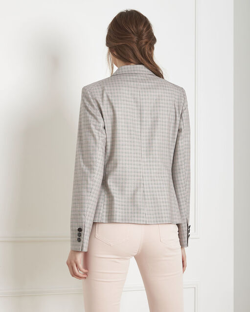 Veste motif prince de galles sarry potiron.