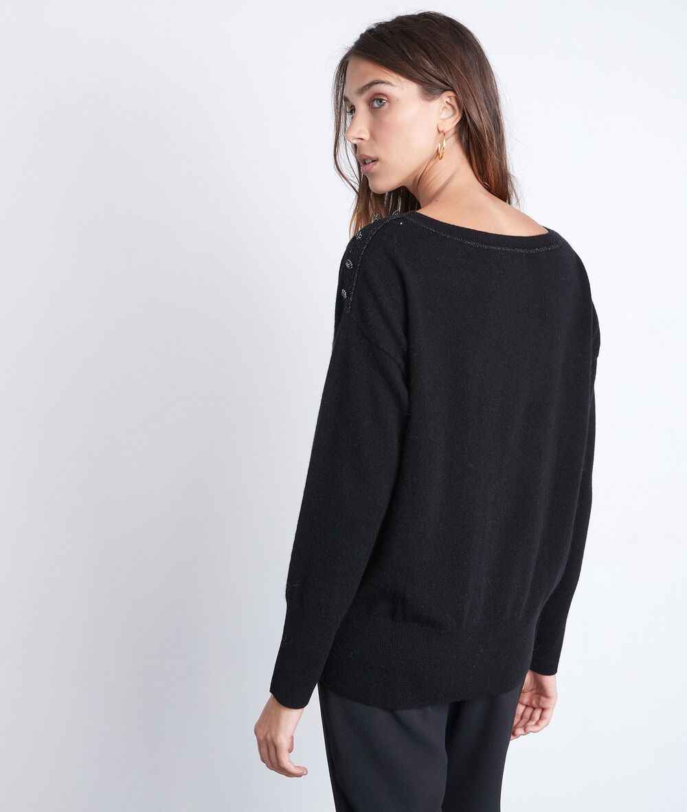 Pull en laine et cachemire tanguy noir noir.