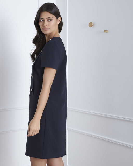 Robe marine à gros boutons defi marine.