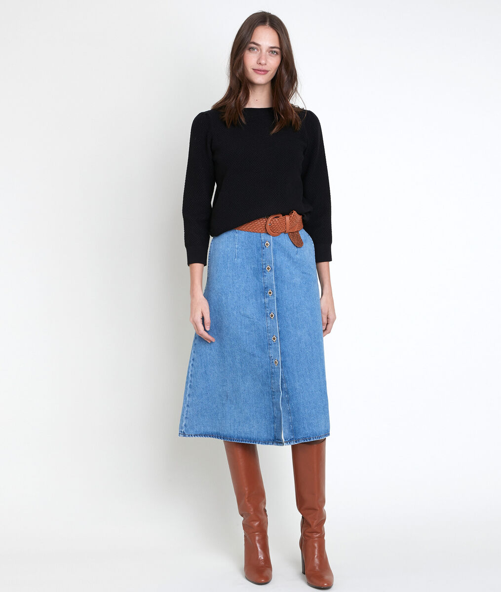 Pull noir maille fantaisie Amore | 1-2-3 Pull noir maille fantaisie Amore PhotoZ | 1-2-3