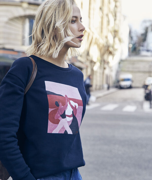 Sweatshirt marineblau Damen Internationaler Frauentag | 1-2-3 Sweatshirt marineblau Damen Internationaler Frauentag PhotoZ | 1-2-3
