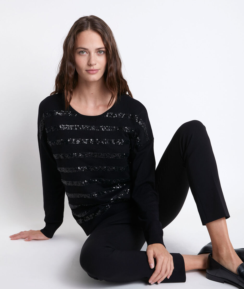 Pull rayé sequins Ryad | 1-2-3 Pull rayé sequins Ryad PhotoZ | 1-2-3