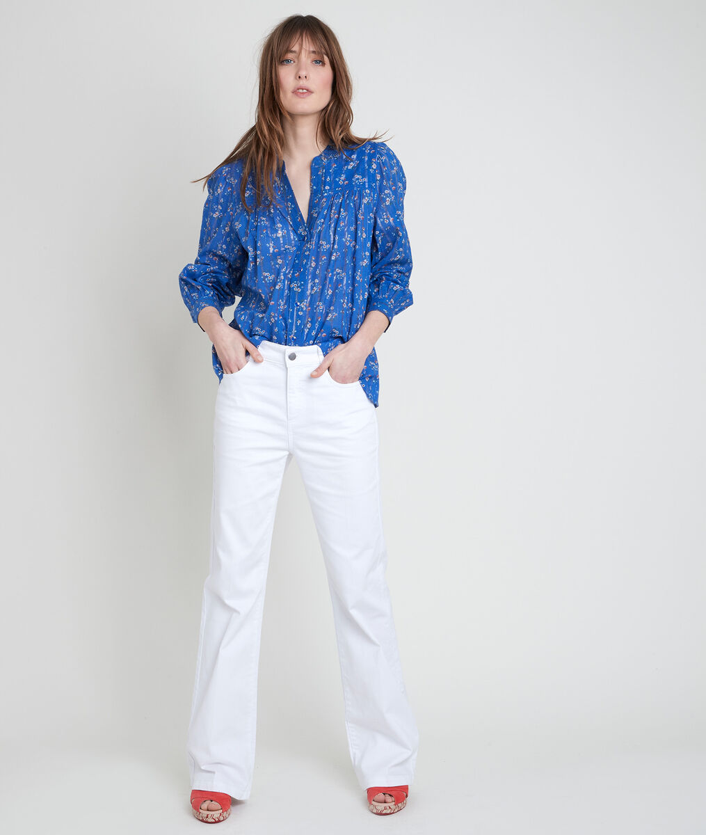 Blouse myosotis imprimée Tifaine | 1-2-3 Blouse myosotis imprimée Tifaine PhotoZ | 1-2-3
