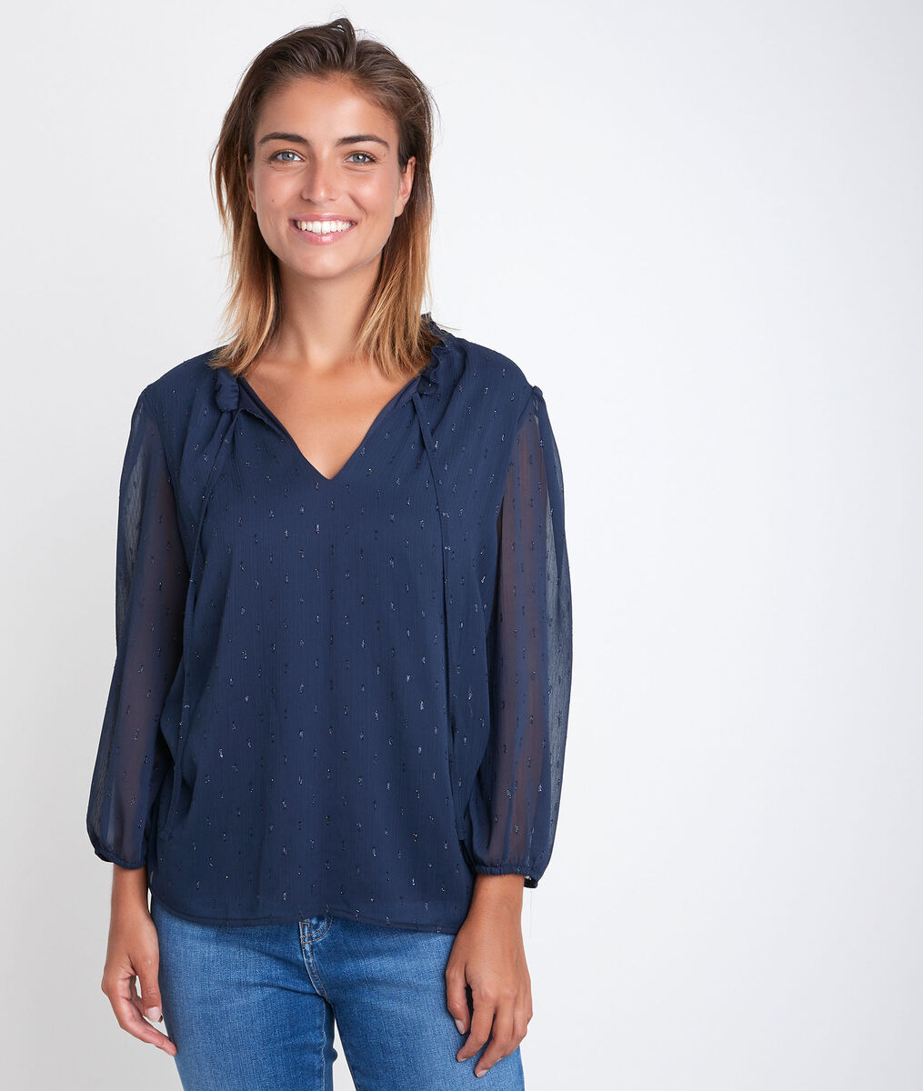 Top bimatière plumetis Daika | 1-2-3 Top bimatière plumetis Daika PhotoZ | 1-2-3