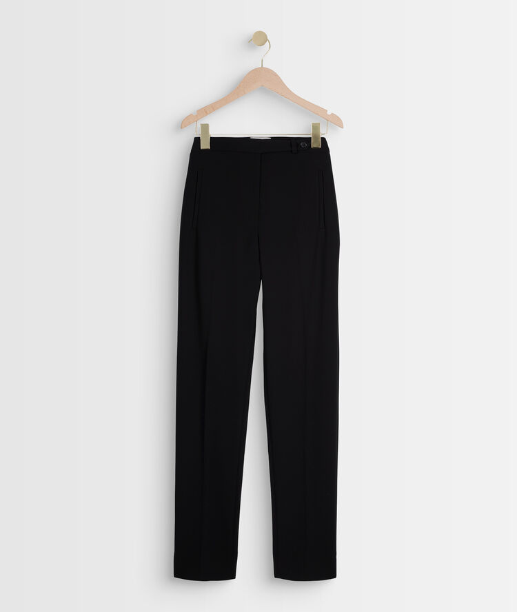 Pantalon noir cigarette en microfibre lara noir.