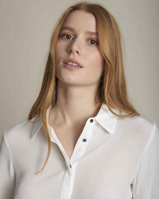 Chemise écrue en soie Maelle (2) - Maison 123