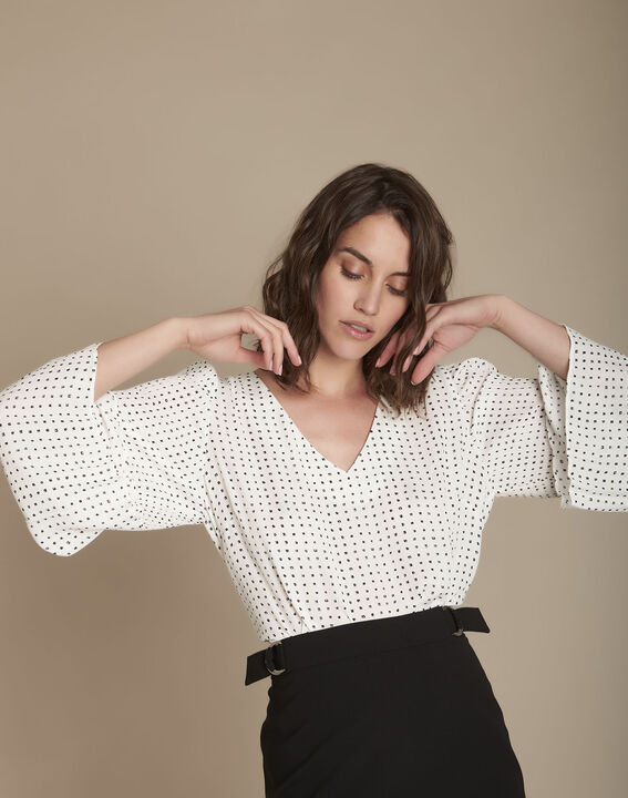 Blouse écrue à pois Morgane | 1-2-3 Blouse écrue à pois Morgane PhotoZ | 1-2-3
