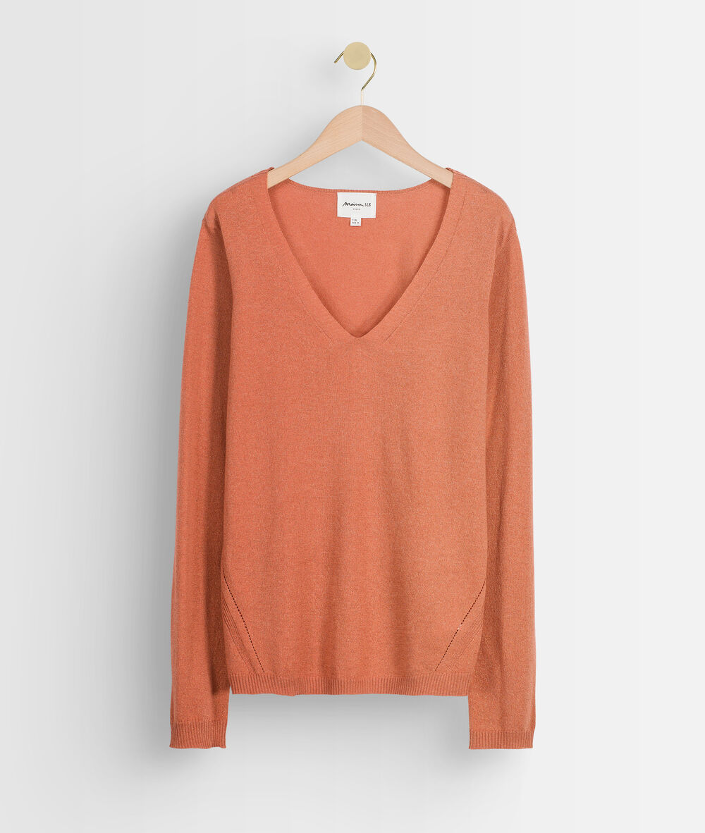 Pull fin brillant orange ryo pêche.