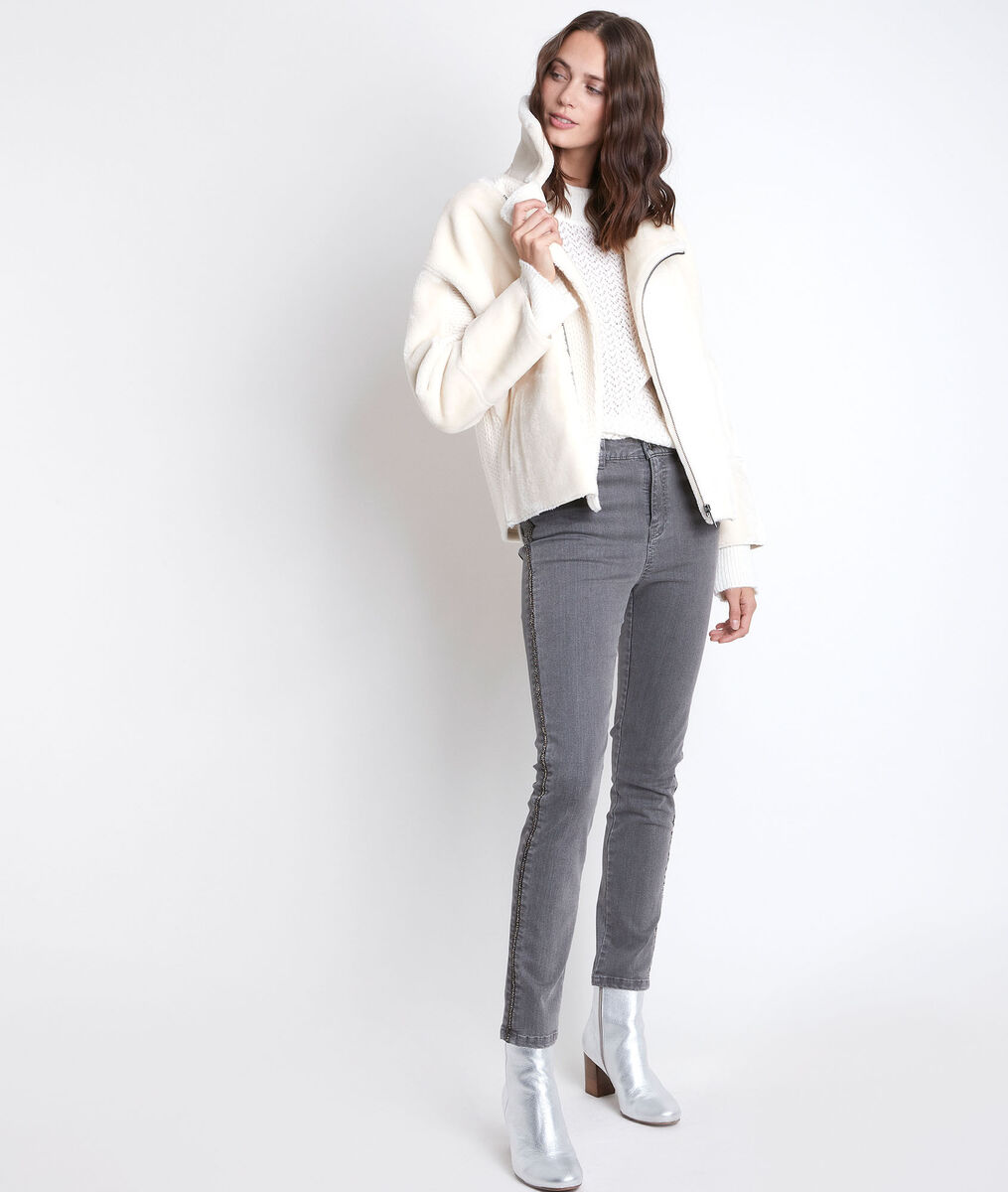 Manteau en fausse fourrure crème Imiaki | 1-2-3 Manteau en fausse fourrure crème Imiaki PhotoZ | 1-2-3