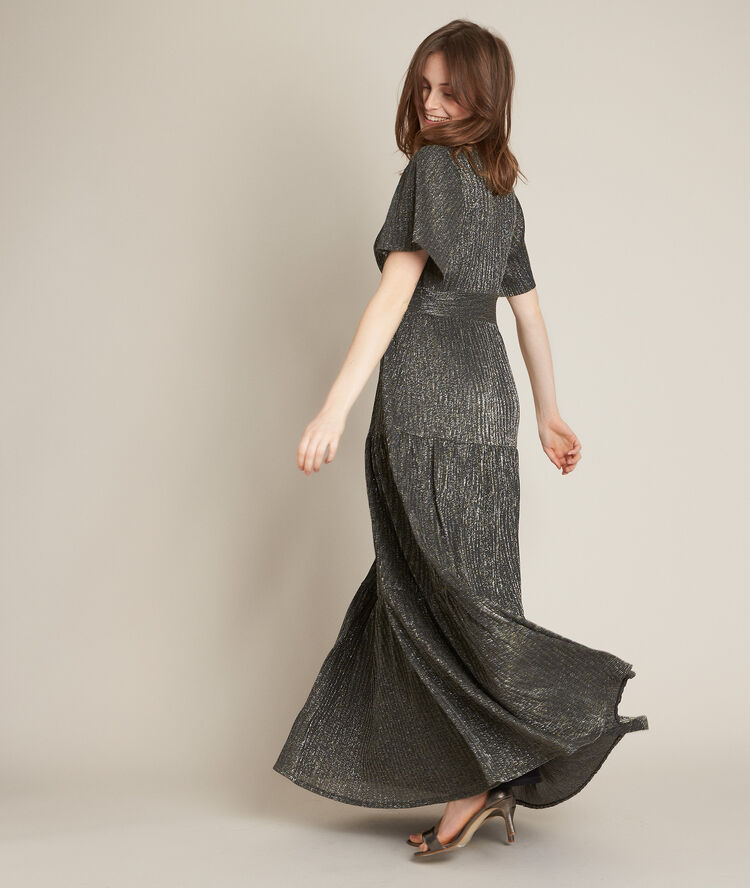 Robe longue lurex chantal feuille.