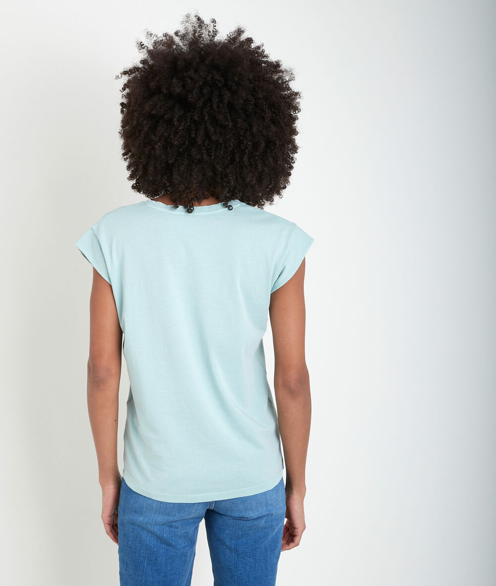 Tee-shirt en coton biologique céladon ideal celadon.