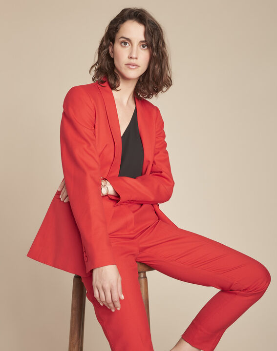 Veste rouge col tailleur Bianca | 1-2-3 Veste rouge col tailleur Bianca PhotoZ | 1-2-3