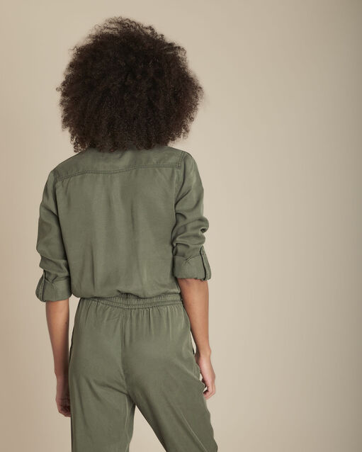 Combinaison kaki en tencel ® irina kaki.
