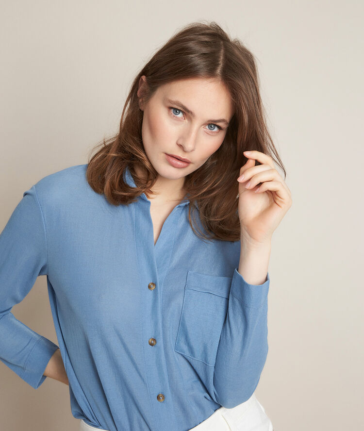 Tee-shirt bleu riva pure bleached.