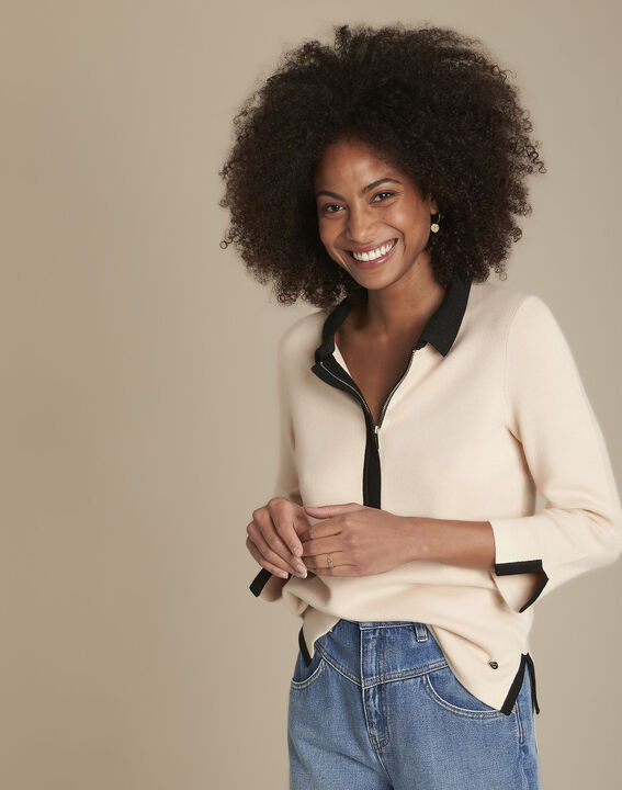 Pull beige milano col polo Formule | 1-2-3 Pull beige milano col polo Formule PhotoZ | 1-2-3