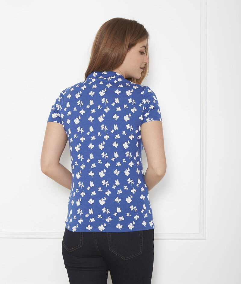 Blaues t-shirt mit print patty mittelblau.