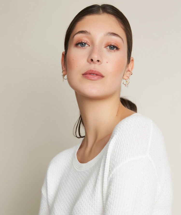 Pull écru sequins davina ecru.
