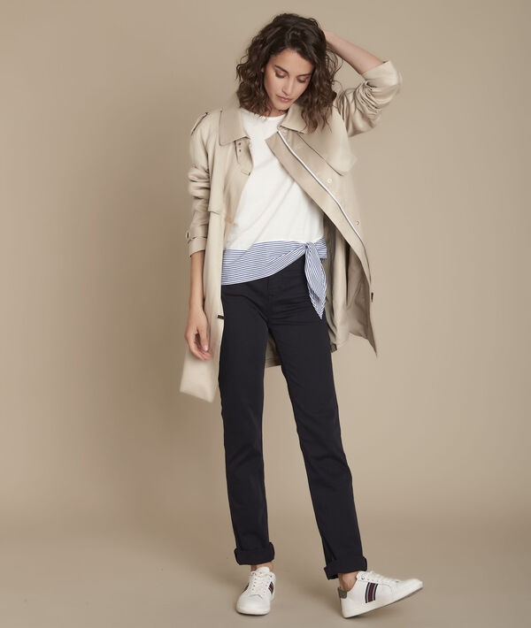 L'original 123 : droit satin de coton marine Sarah | 1-2-3 L'original 123 : droit satin de coton marine Sarah PhotoZ | 1-2-3