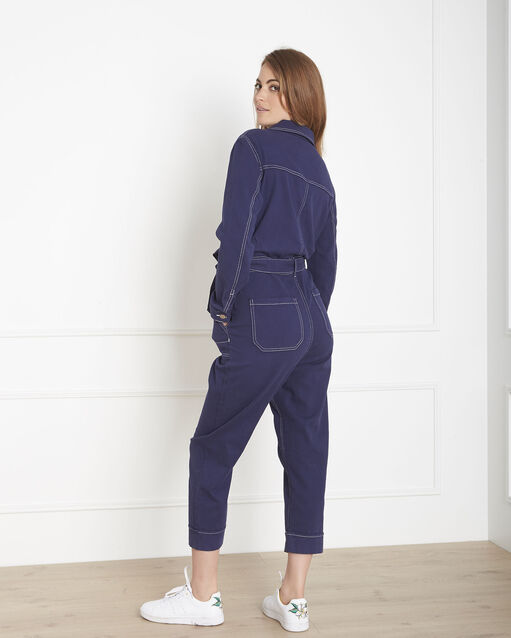 Combinaison indigo en coton lana indigo fonce.
