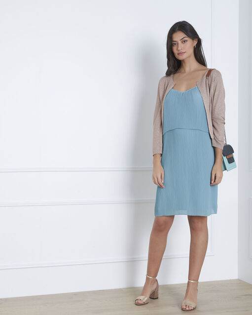 Robe bleue plissée Harlette (2) - Maison 123