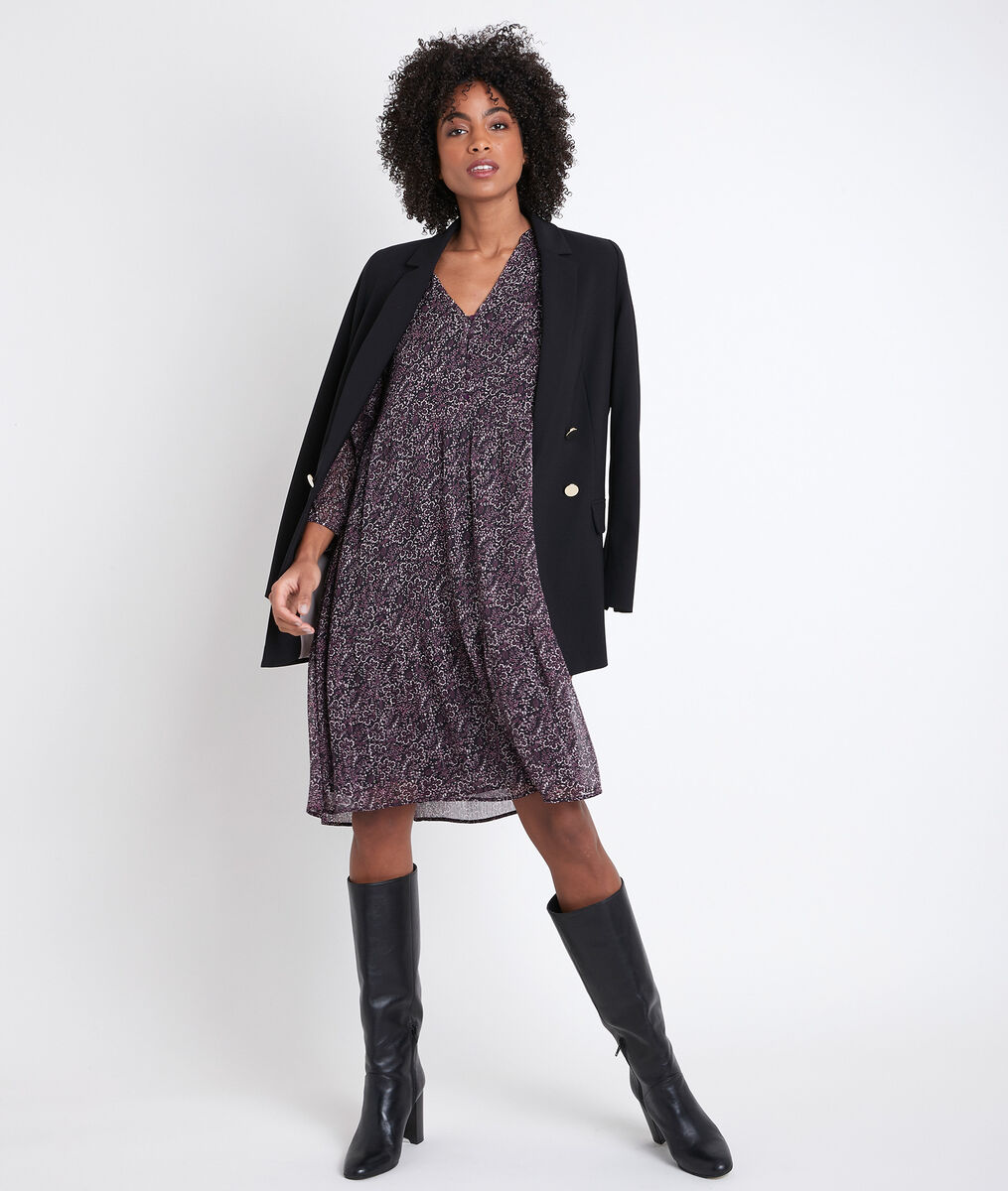 Robe imprimé fuchsia Nara | 1-2-3 Robe imprimé fuchsia Nara PhotoZ | 1-2-3