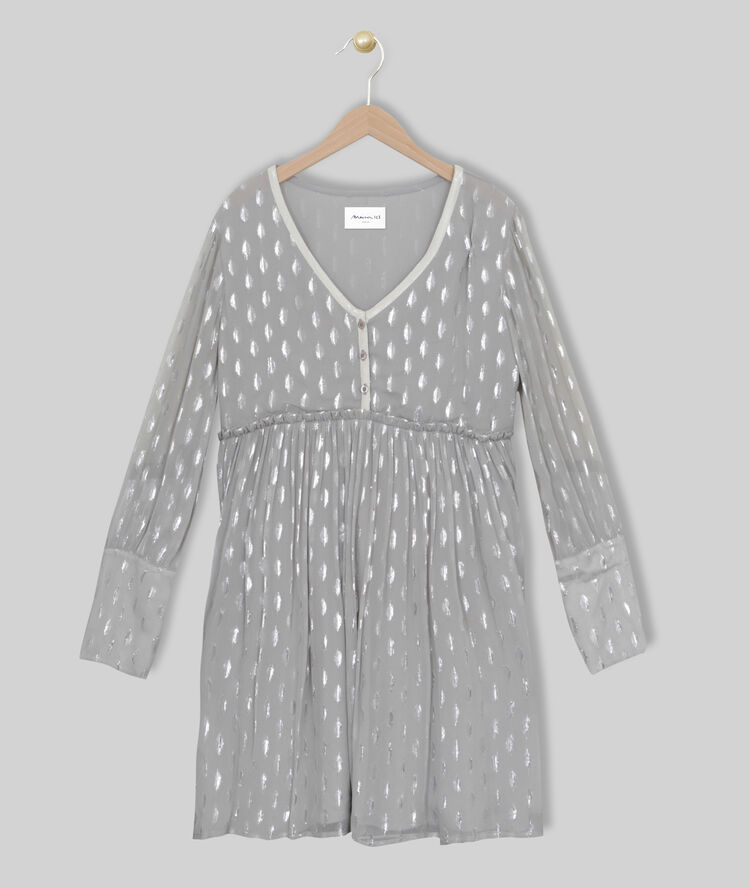 Robe gris chiné lurex océane gris souris.