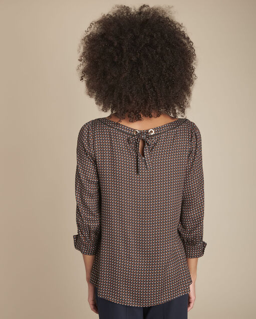 Blouse noire imprimée melena noir.