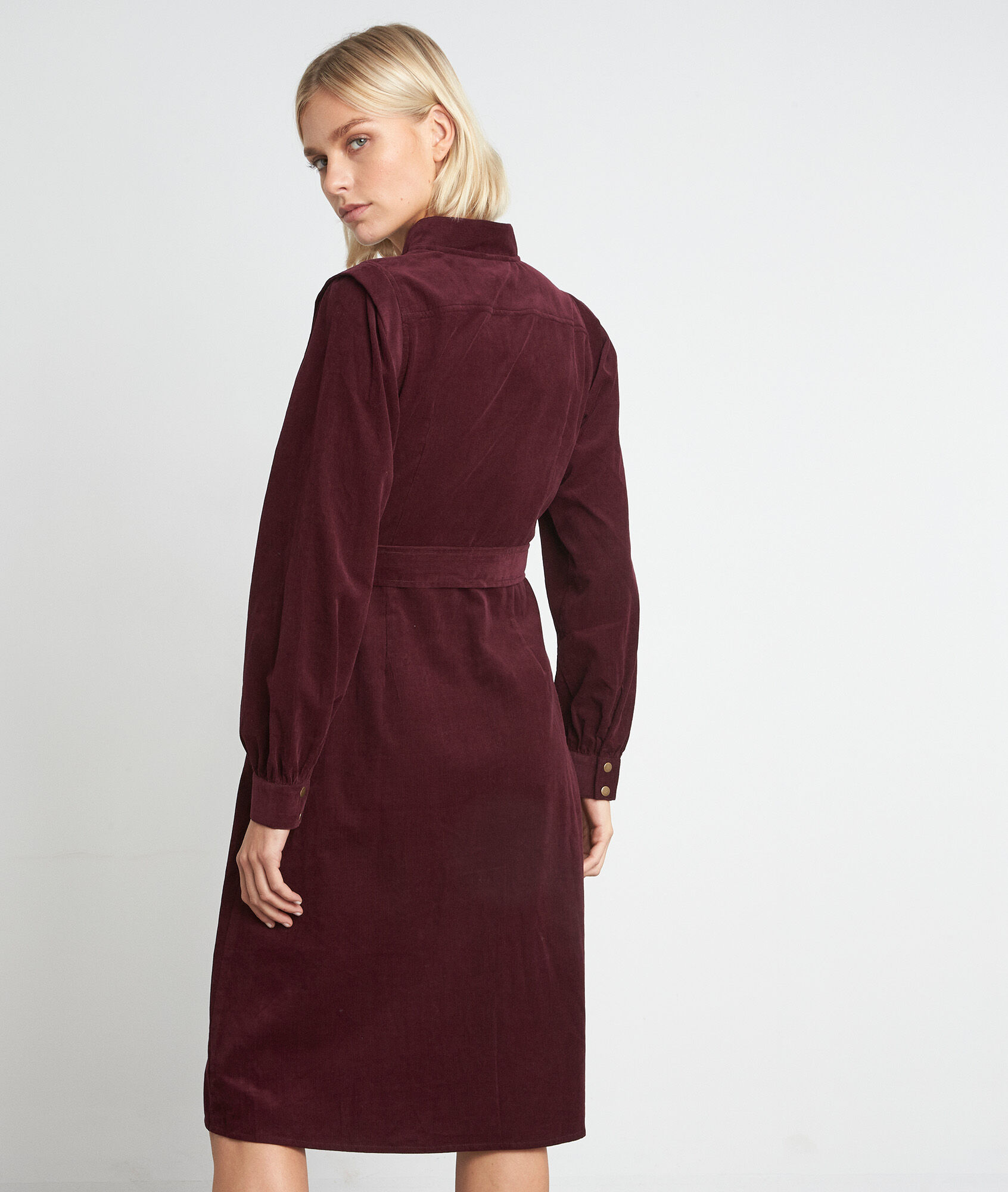 robe velours bordeaux