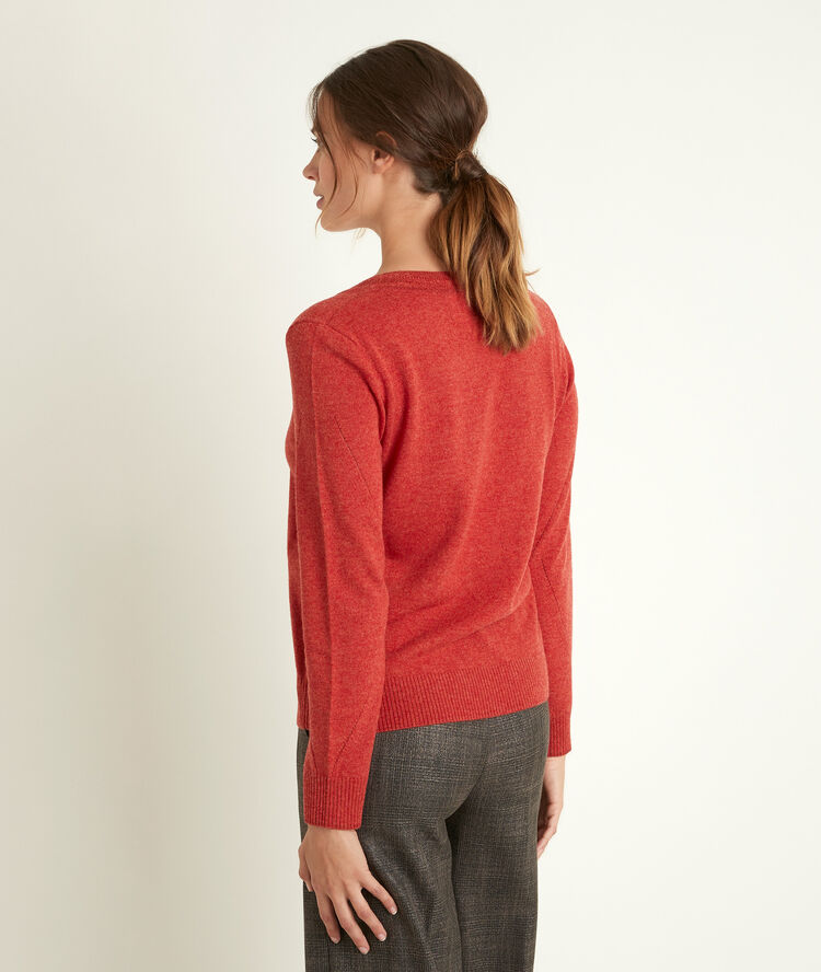 Pull en laine et cachemire goyave rozane goyave.