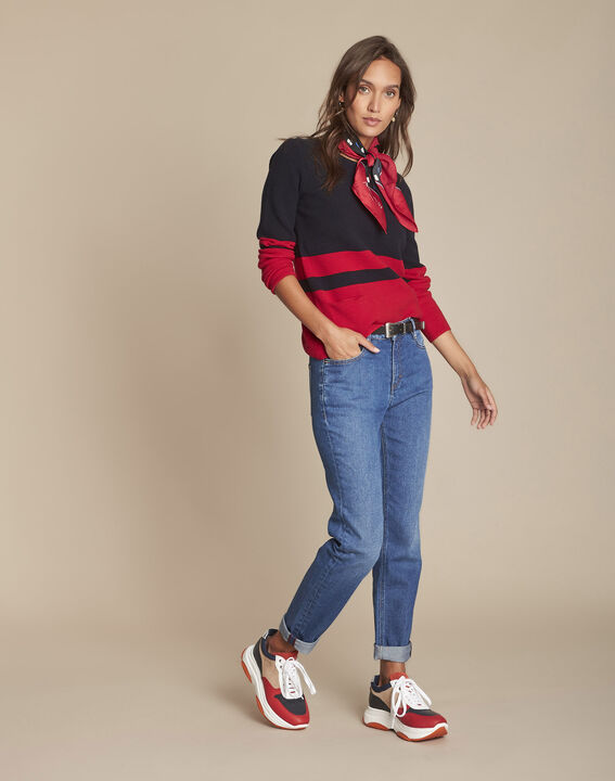 Pull marine ottoman rayures Felicidad | 1-2-3 Pull marine ottoman rayures Felicidad PhotoZ | 1-2-3