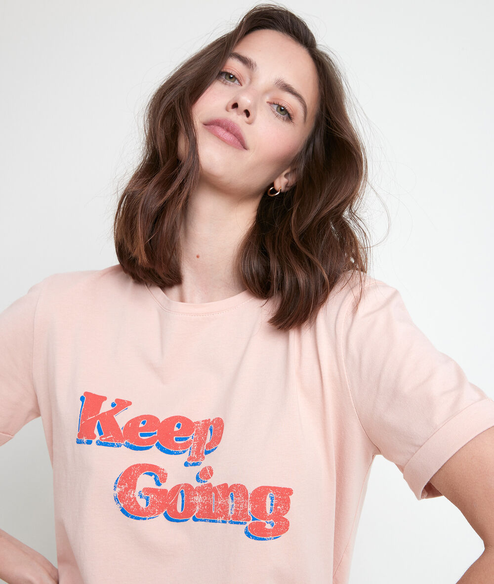 Tee-shirt rose sérigraphié ibiza buvard.